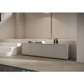 Madia/ Porta TV / Credenza alta Lumina Bianco Lucido - Porta TV 4 ante 172x40x48 cm Lumina bianco lucido