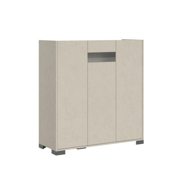 Madia/ Porta TV / Credenza alta Riflesso Bianco Lucido - Credenza alta 3 ante 103x35x110 cm Riflesso bianco lucido