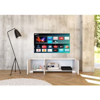 Madia/ Porta TV / Credenza alta Riflesso Bianco Lucido - Porta TV 3 ante 130x40x40 cm Riflesso bianco lucido