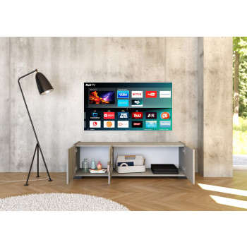 Madia/ Porta TV / Credenza alta Riflesso Bianco Lucido - Porta TV 3 ante 130x40x40 cm Riflesso bianco lucido