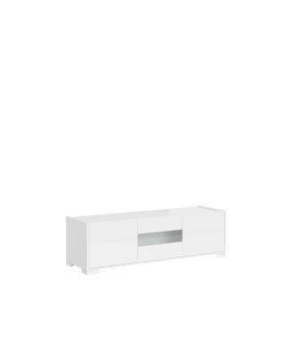 Madia/ Porta TV / Credenza alta Riflesso Bianco Lucido - Porta TV 3 ante 130x40x40 cm Riflesso bianco lucido