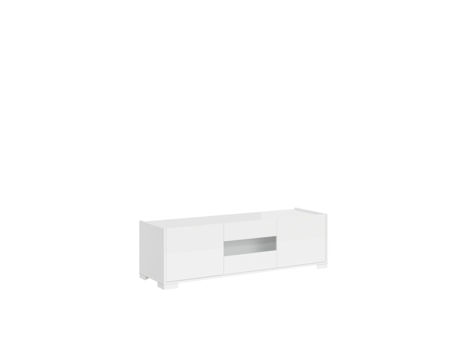 Madia/ Porta TV / Credenza alta Riflesso Bianco Lucido - Porta TV 3 ante 130x40x40 cm Riflesso bianco lucido