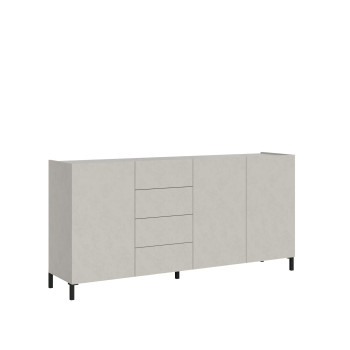 Madia/ Porta TV / Credenza alta Solaria Bianco Lucido - Madia 3 ante 130x40x84 cm Solaria bianco lucido