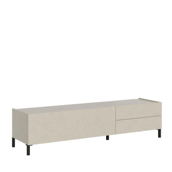 Madia/ Porta TV / Credenza alta Solaria Bianco Lucido - Porta TV 1 ribalta/2 cassetti 160x42x40 cm Solaria bianco lucido