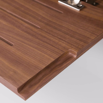 Mobile TV Carolin 1 anta e 1 cassetto impiallacciato noce 180 x 63,5 cm