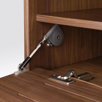 Mobile TV Carolin 1 anta e 1 cassetto impiallacciato noce 180 x 63,5 cm