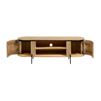 Mobile TV Licia 2 ante in legno massello di mango 6 cm