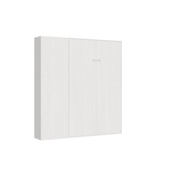 Mod.Kentaro Francese 140 - Letto matrimoniale francese a scomparsa 140 Kentaro con colonna bianco frassino