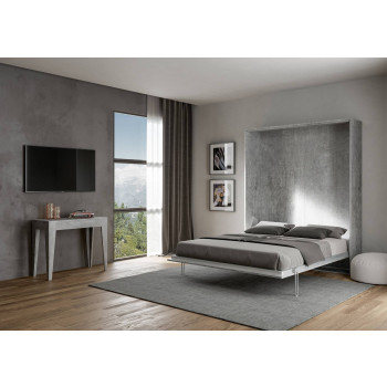 Mod.Kentaro Matrimoniale 160 - Letto matrimoniale a scomparsa 160 Kentaro cashmere