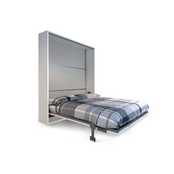 Mod. Versia francese 140 con armadio 1 anta sx-dx - Letto matrimoniale francese a scomparsa 140 Versia con armadio 1 anta dx argilla