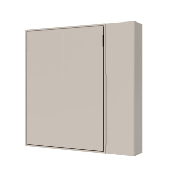 Mod. Versia francese 140 con armadio 1 anta sx-dx - Letto matrimoniale francese a scomparsa 140 Versia con armadio 1 anta dx argilla