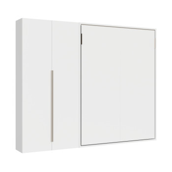 Mod. Versia francese 140 con armadio 2 anta sx-dx - Letto matrimoniale francese a scomparsa 140 Versia con armadio sx 2 ante argilla