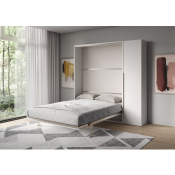 Mod. Versia matrimoniale 160 con armadio 1 anta sx-dx - Letto matrimoniale a scomparsa 160 Versia con armadio 1 anta dx argilla