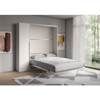 Mod. Versia matrimoniale 160 con armadio 1 anta sx-dx - Letto matrimoniale a scomparsa 160 Versia con armadio 1 anta sx argilla