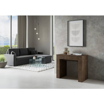 New Consolle Extra - Consolle allungabile 90x49/307 cm Extra bianco frassino allunghe interne