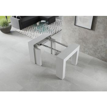 New Consolle Extra - Consolle allungabile 90x49/307 cm Extra bianco frassino allunghe interne