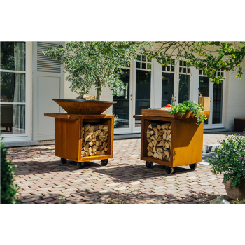 OFYR CLASSIC STORAGE 100 PRO - BARBECUE BRACIERE CON PORTALEGNA E RUOTE