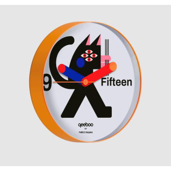 Orologio da parete Gatto Nero QEEBOO