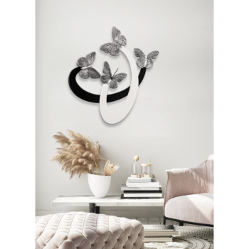 Orologio FARFALLE ARGENTATE P4796 PINTDECOR