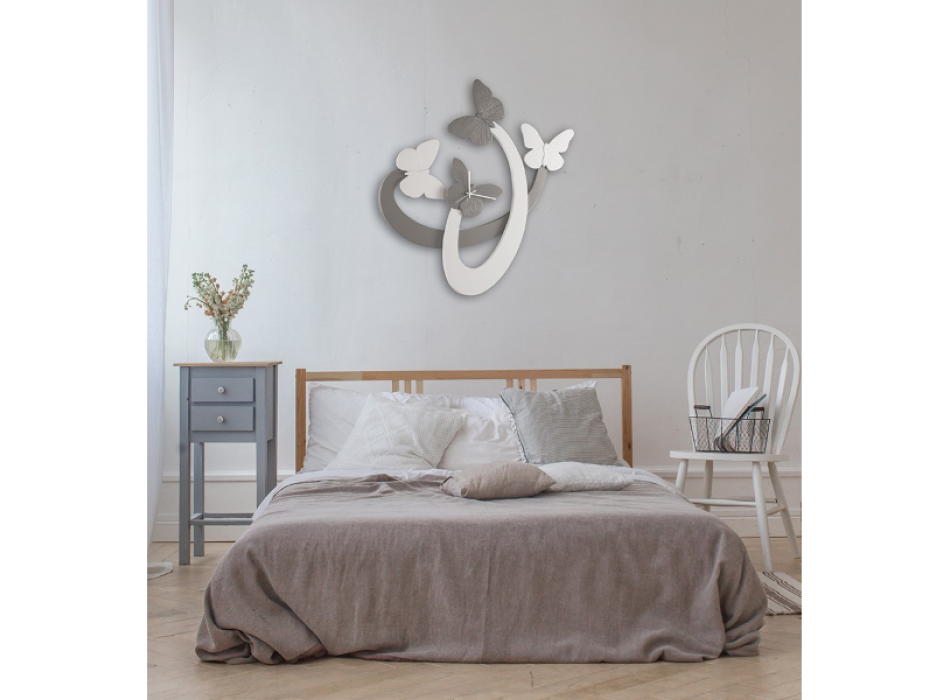 Orologio FARFALLE BIANCHE E TORTORA P4794 PINTDECOR