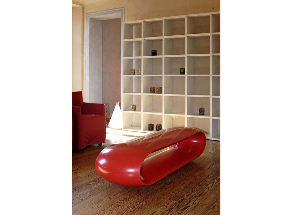 PANCHINA LOOP CON LUCE LED LACCATA SERRALUNGA