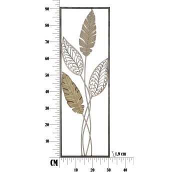 PANNELLO IN FERRO E LEGNO FOGLIE -A-