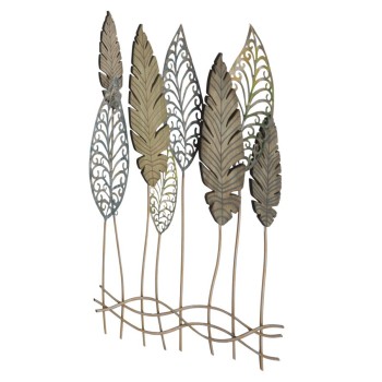 PANNELLO IN FERRO E LEGNO FOGLIE -C-