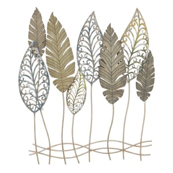 PANNELLO IN FERRO E LEGNO FOGLIE -C-