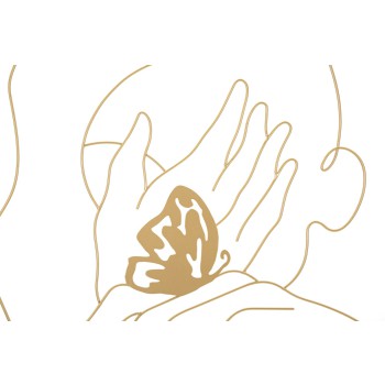 PANNELLO IN FERRO HANDS ON FACE