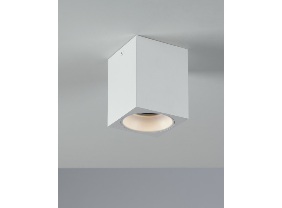 PLAFONIERA TOWN BIANCA QUADRATA 1XGU10 8X10CM