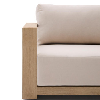 Poltrona Ambra in legno massiccio di acacia con finitura chiara FSC 100%