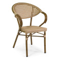 Poltrona Francese alluminio polyrattan naturale cm58x59h45/82 Vacchetti
