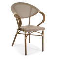 Poltrona Francese alluminio textilene naturale cm58x59h45/82 Vacchetti