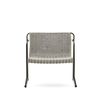 Poltrona impilable Maurina in acciaio zincato