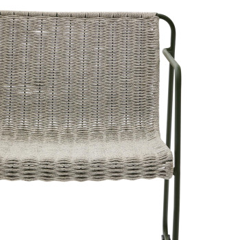 Poltrona impilable Maurina in acciaio zincato