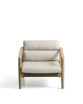 Poltrona Menfi in legno massiccio di acacia e corda verde FSC 100%