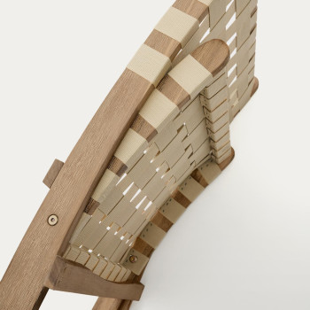 Poltrona pieghevole Chabeli in legno di acacia e corda