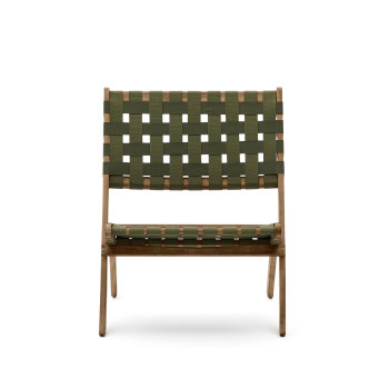 Poltrona pieghevole Chabeli in legno di acacia e corda