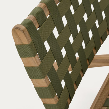 Poltrona pieghevole Chabeli in legno di acacia e corda