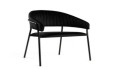Poltrona velluto Chloe nero struttura nero