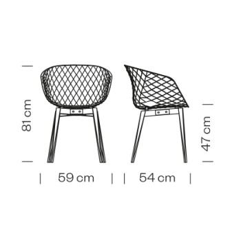 Poltroncina con gambe in legno UNI-KA 599 ET AL