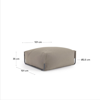 Pouf divano modulare outdoor Square verde