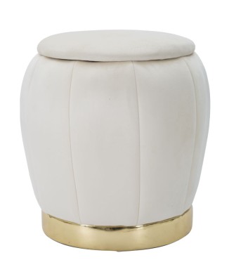 PUFF/CONTENITORE PARIS CREMA/GOLD