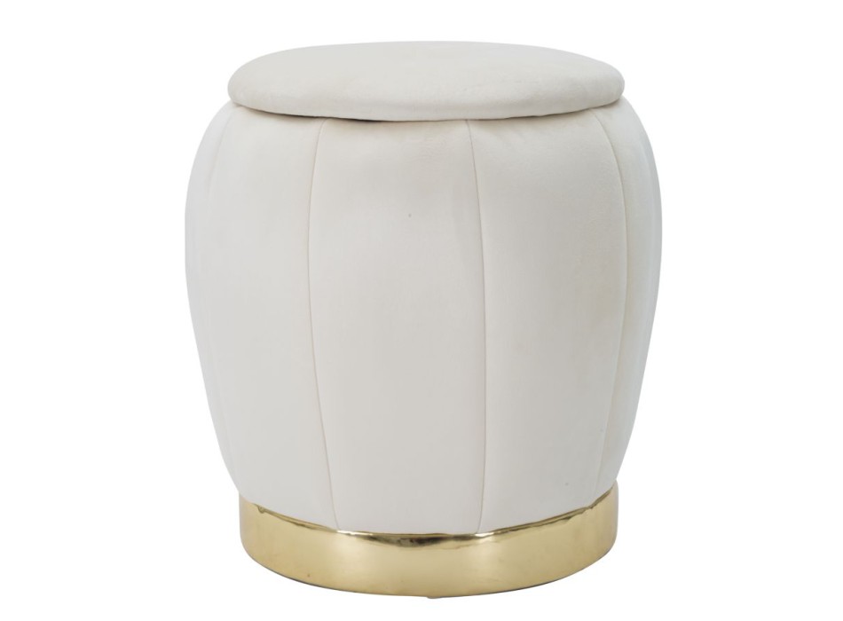 PUFF/CONTENITORE PARIS CREMA/GOLD