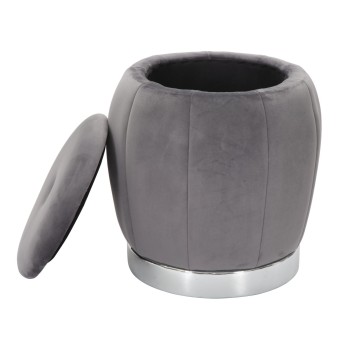 PUFF/CONTENITORE PARIS GRIGIO/SILVER