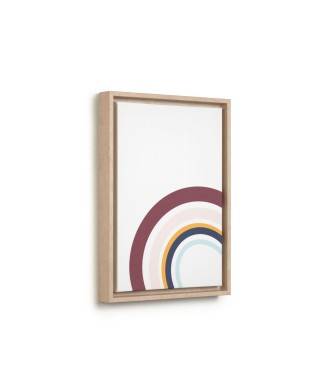 Quadro Cindi in legno con arcobaleno multicolore 29,8 x 42 cm