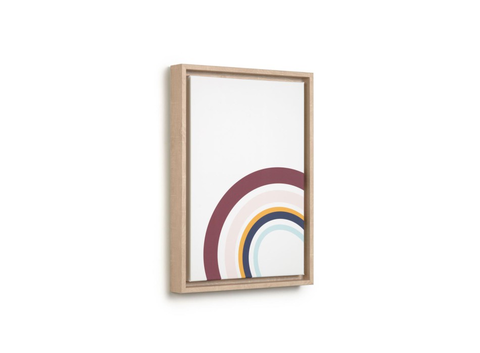 Quadro Cindi in legno con arcobaleno multicolore 29,8 x 42 cm