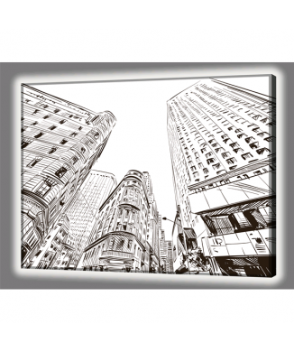 Quadro LUMINOSO CITY VERTICAL GL4518 PINTDECOR