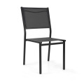 Sedia alluminio Sullivan impilabile antracite cm55x46h43/88 Vacchetti