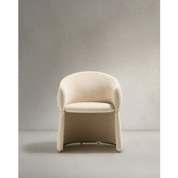 Sedia Bosca in ciniglia beige